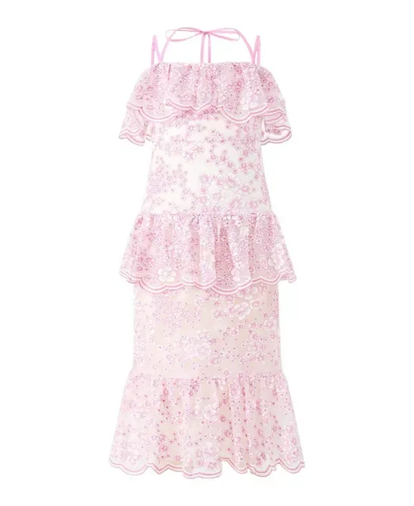 Детское платье для девочек с вышивкой Elize Marlo Kids, розовый