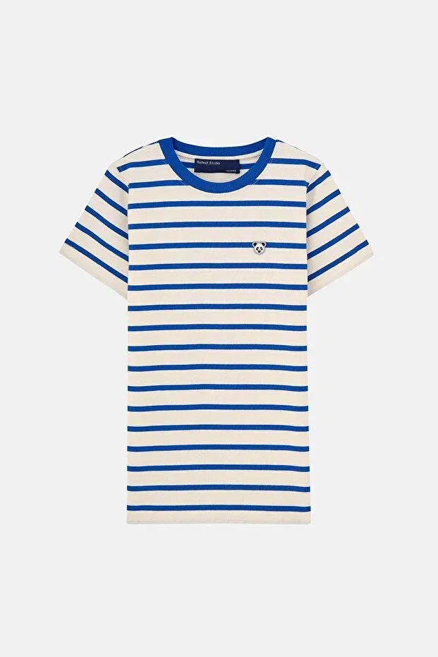 Детская футболка с принтом Panda Kids Heavyweight T-Shirt Reflect Studio, Navy Blue / Ecru