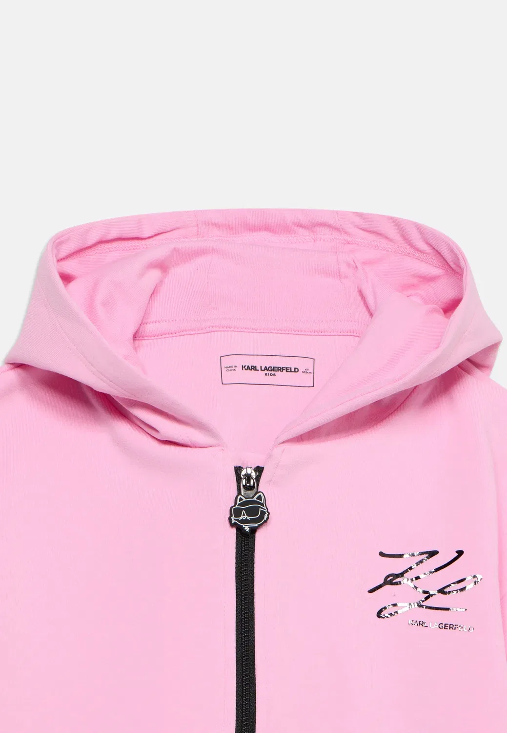 Комплект унисекс - толстовка на молнии Karl Lagerfeld Kids, Pink Frosting — фото 3