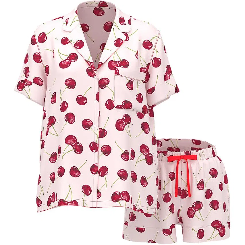 Женский комплект пижам Victoria's Secret, Bright Vermilion Burst Cherry