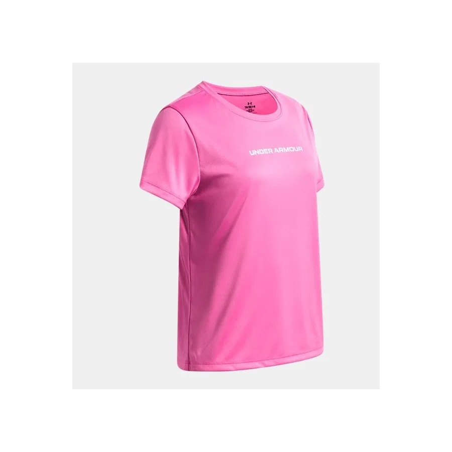 Детская футболка с коротким рукавом UA Tech Branded Under Armour, Розовый — фото 3