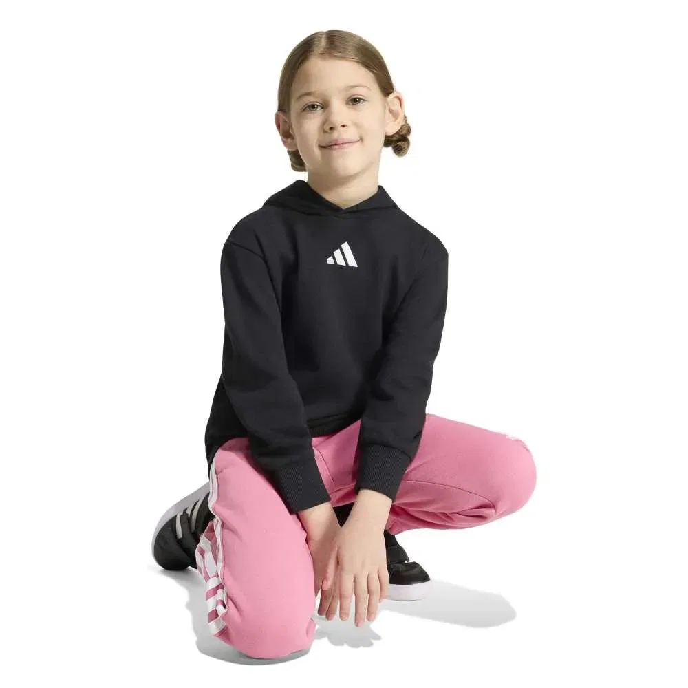 Худи флисовое Adidas Essentials Small Logo, черный — фото 4