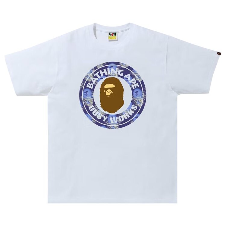 

Футболка BAPE Storm Busy Works Tee 'White/Purple', белый