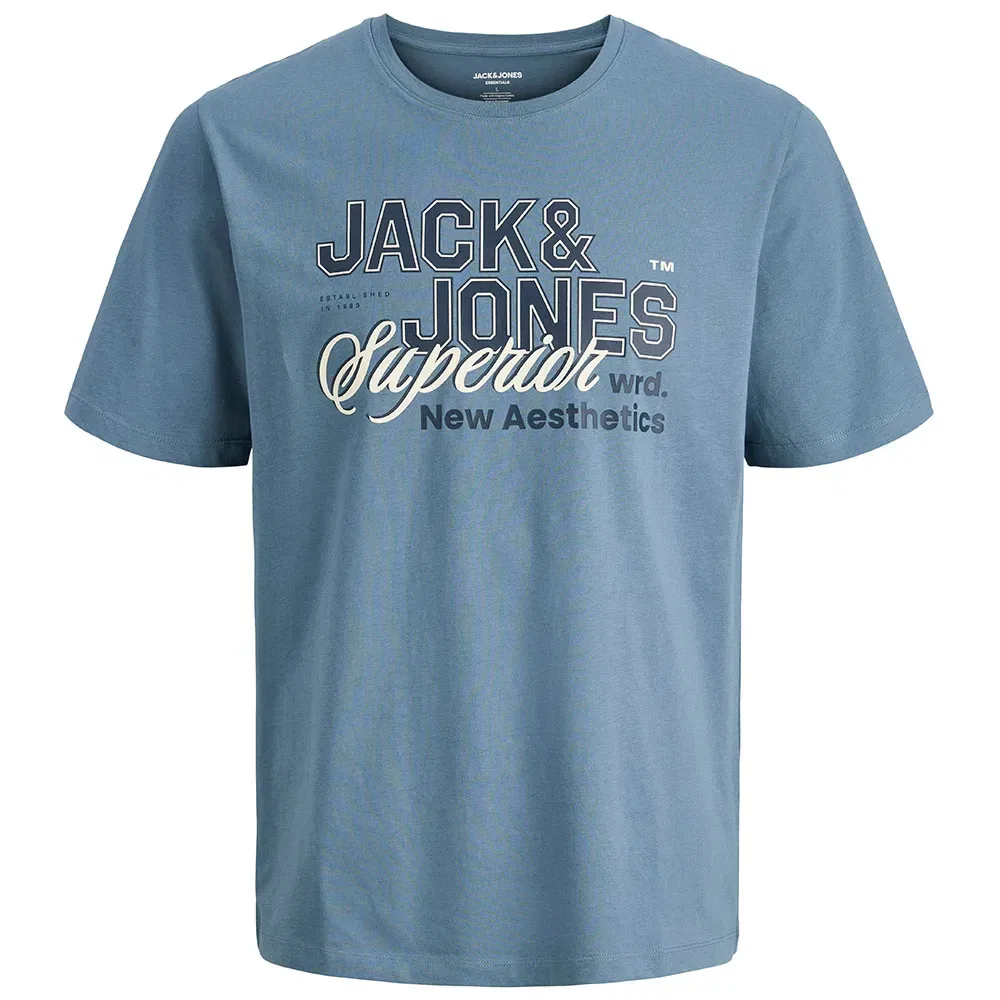 Детская футболка с коротким рукавом с принтом Jack & jones, Blue — фото 3