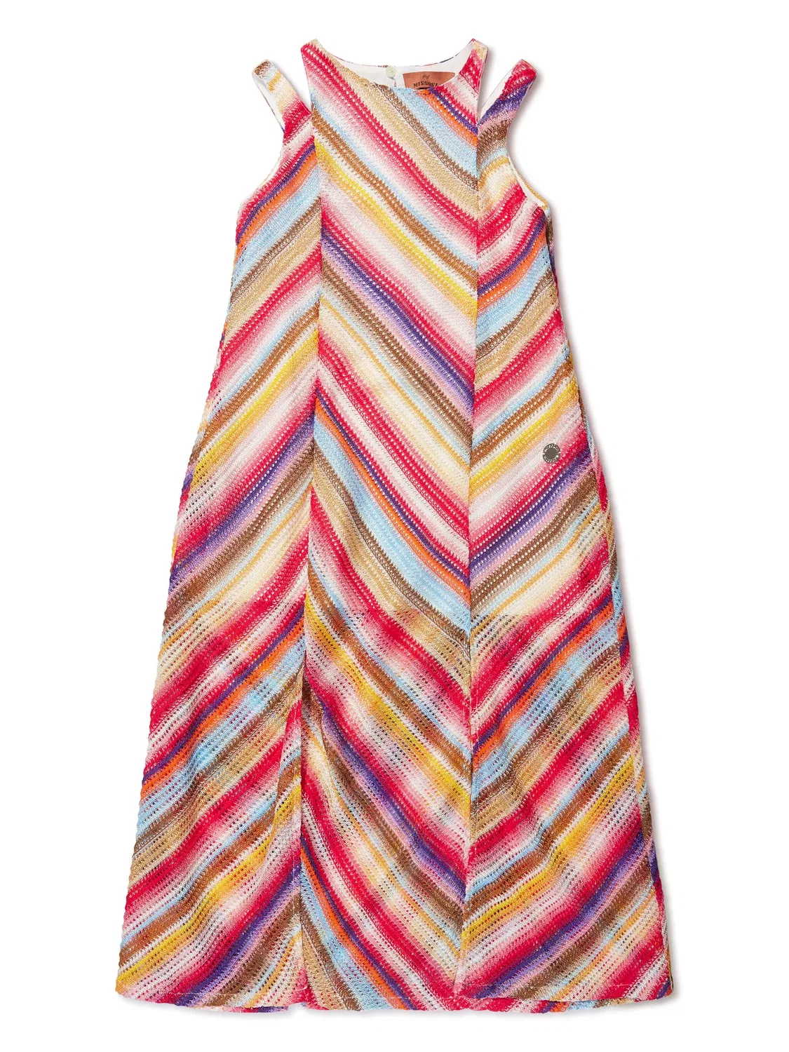 Платье с зигзагообразным узором Missoni, красный