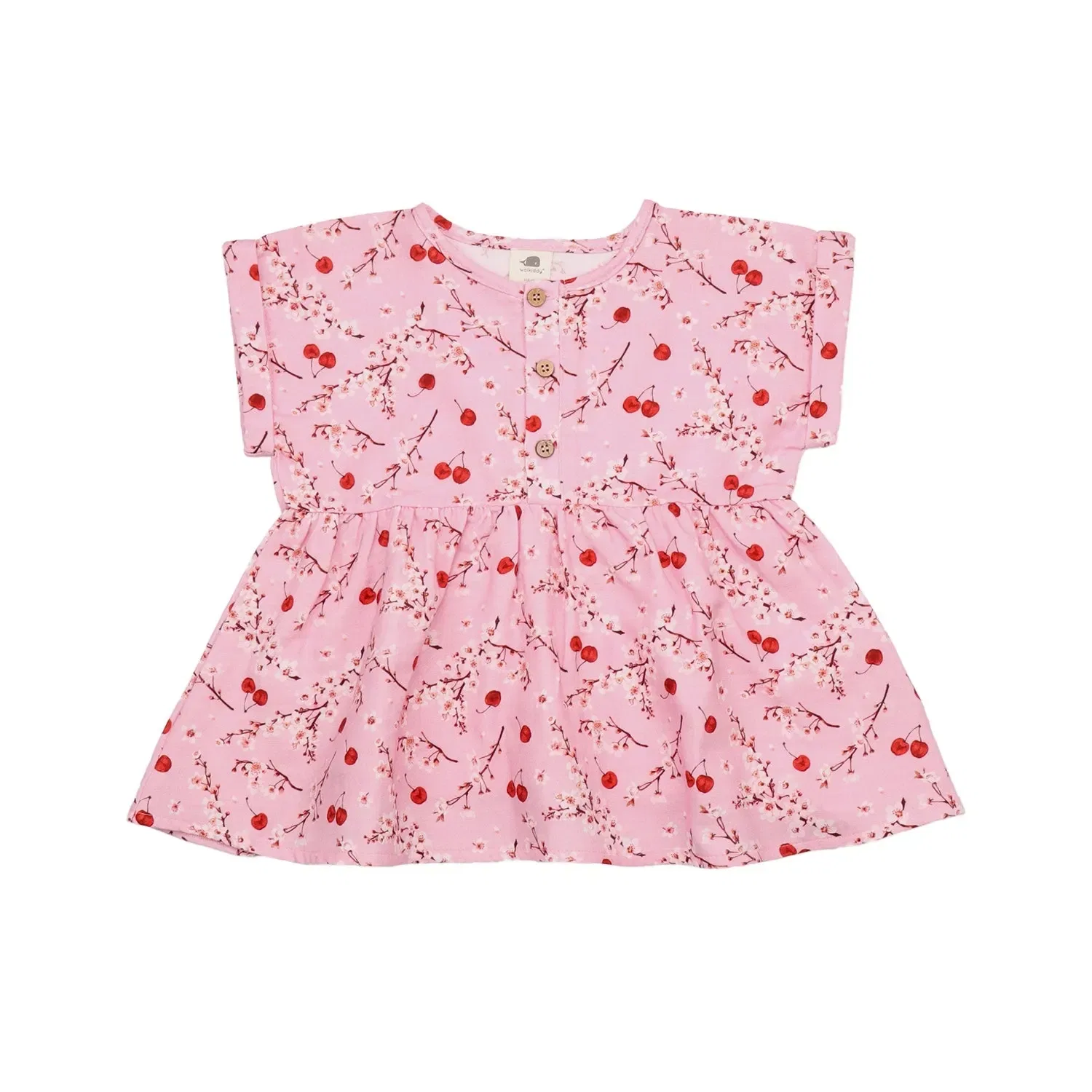Рубашка с принтом Cherries and Blossoms Walkiddy, разноцветный