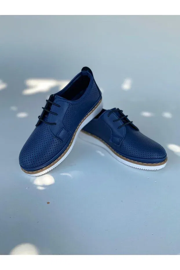 Детские туфли для мальчиков на плоском ходу Bircan, Navy Blue Shoelace