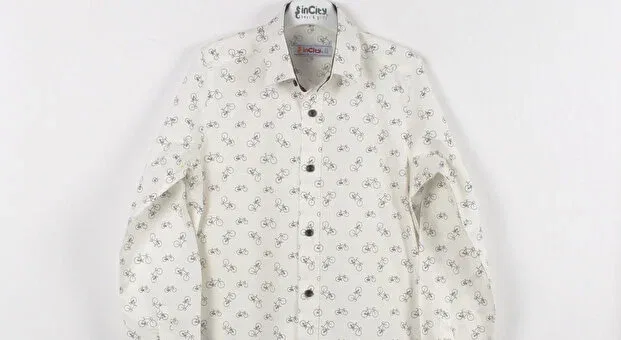 Детская рубашка для мальчиков с принтом Bicycle Printed Shirt Incity, Black — фото 3