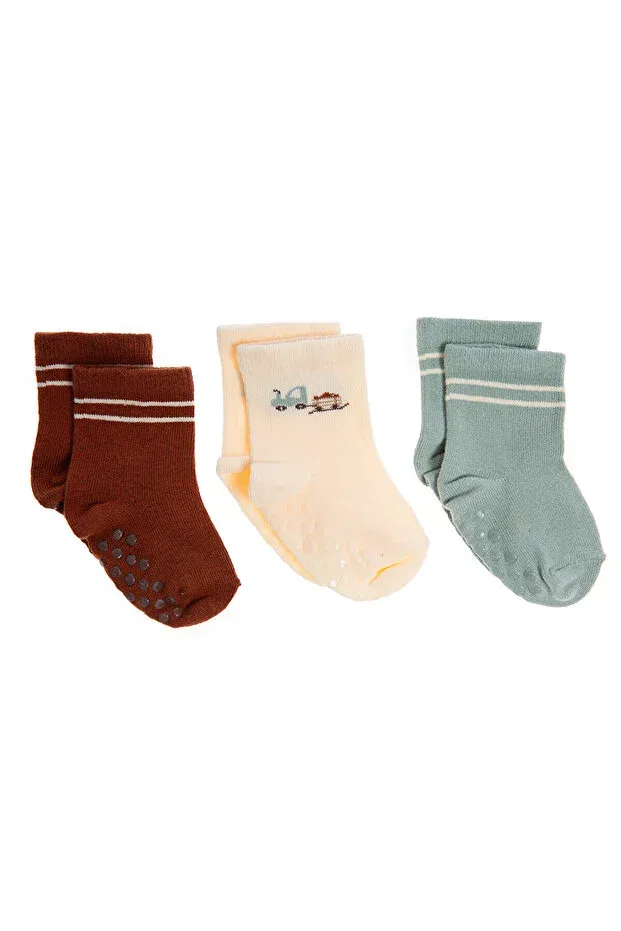 Детские носки для мальчиков с принтом 3 шт. Hellobaby, Red Ebebek Hello Baby