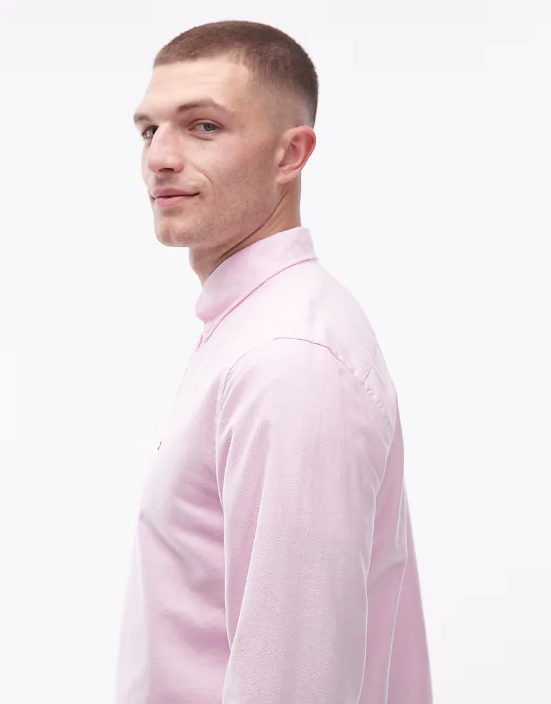 Рубашка с длинным рукавом Tommy Hilfiger Heritage Oxford, розовый — фото 4