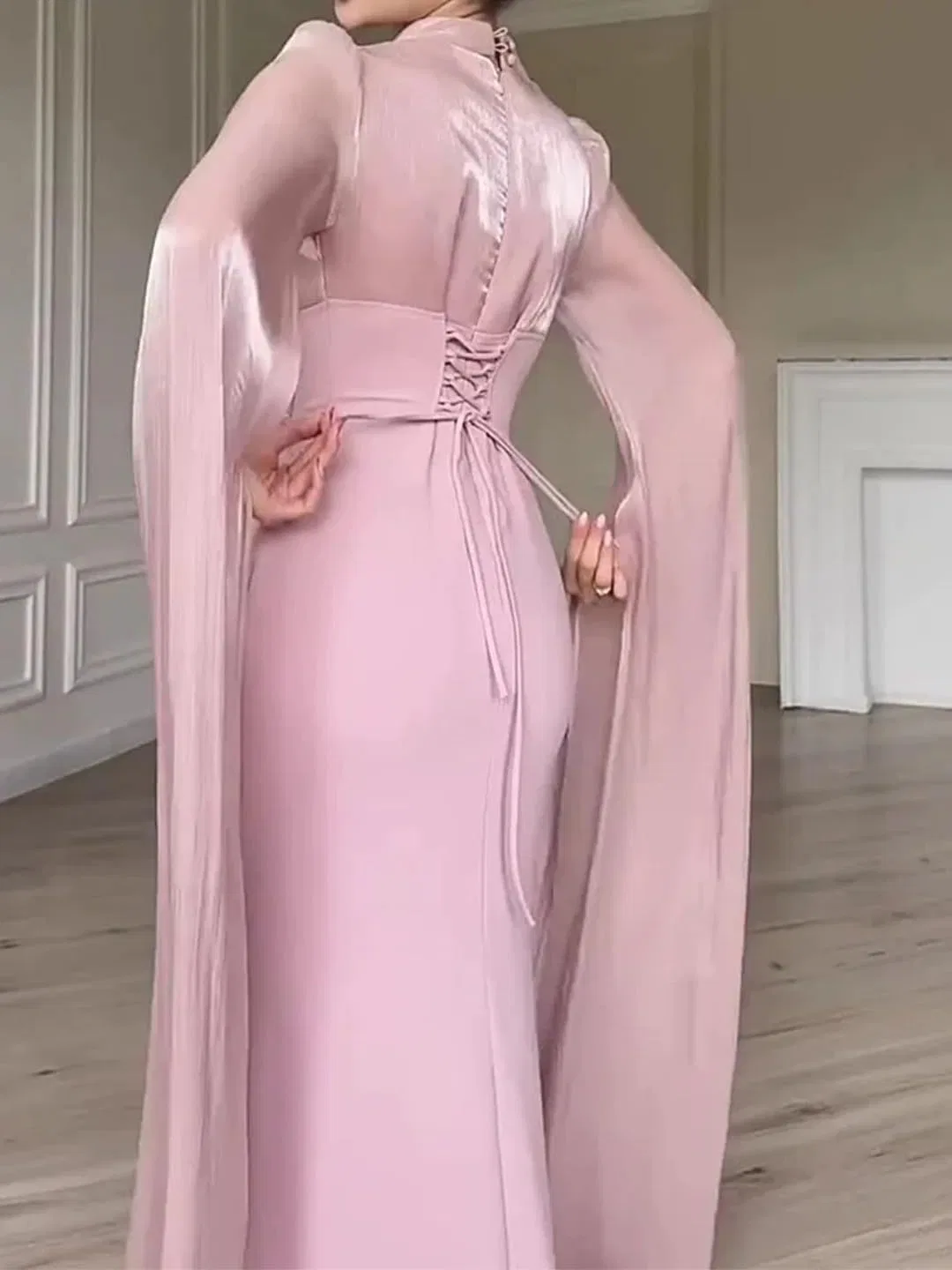 Женское вечернее платье с завышенной талией Bandage, Pink — фото 2