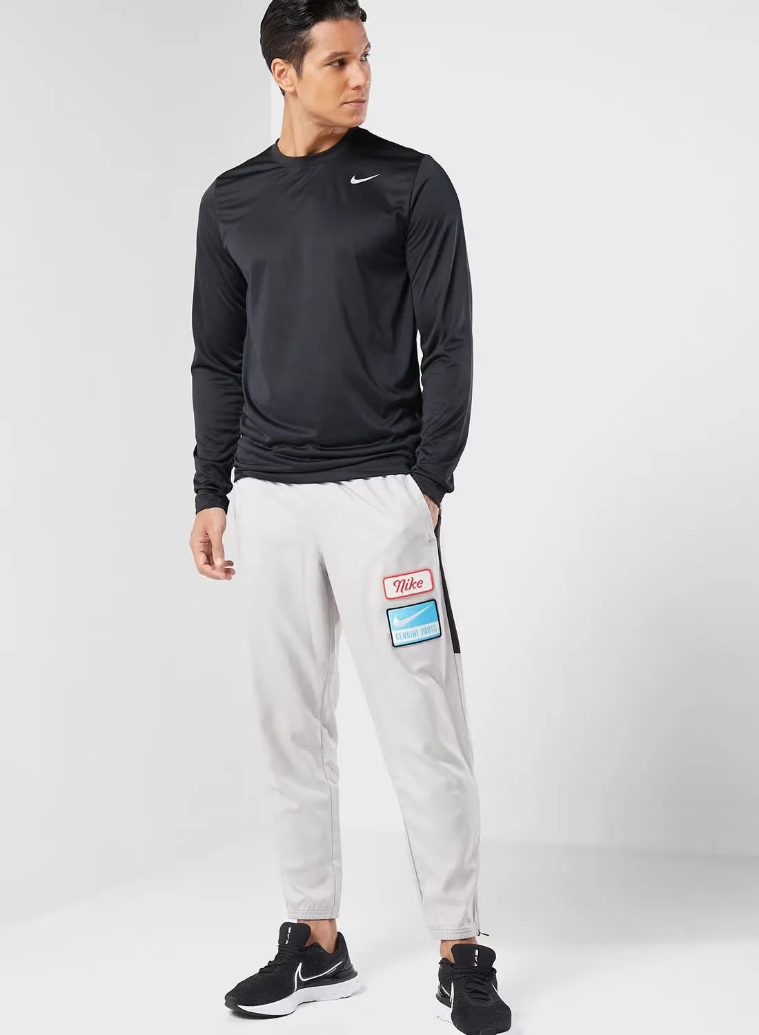 Футболка с длинным рукавом Dri-Fit Nike, черный — фото 4