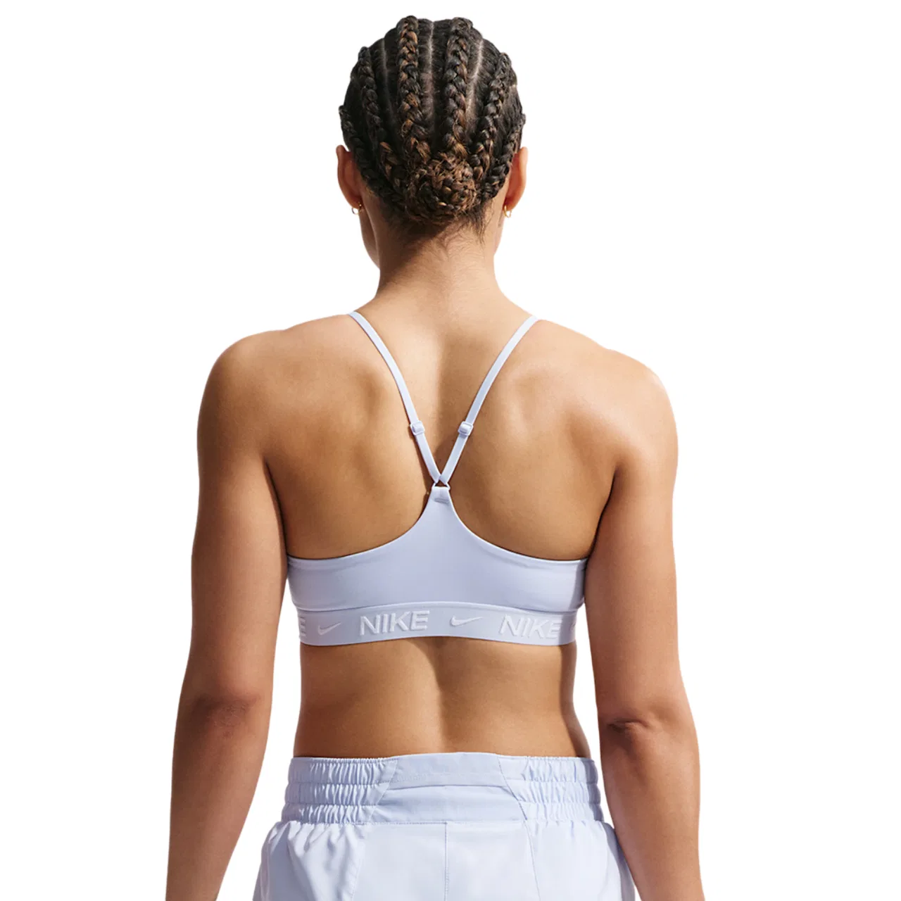 Женский спортивный бюстгальтер Dri-FIT Indy Nike, цвет Hydrogen Blue — фото 2
