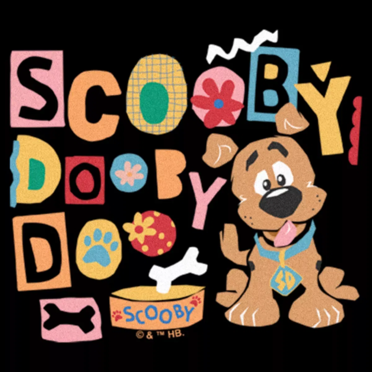 Детское боди с коротким рукавом Scooby-Doo, Black — фото 2
