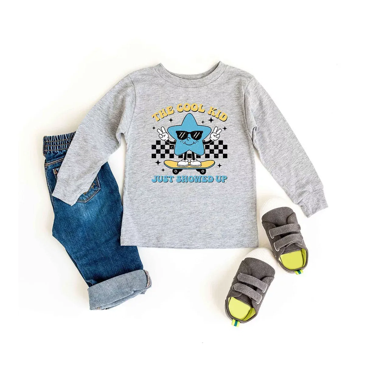 Детский лонгслив с принтом Cool Kid Star The Juniper Shop, White — фото 2