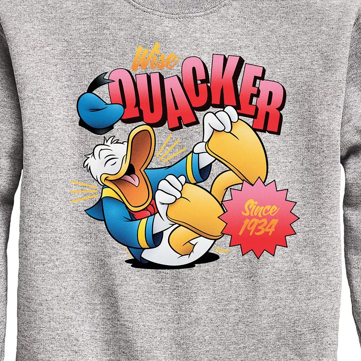 Детское свитшот с принтом Wise Quacker Disney, Athletic Heather — фото 2