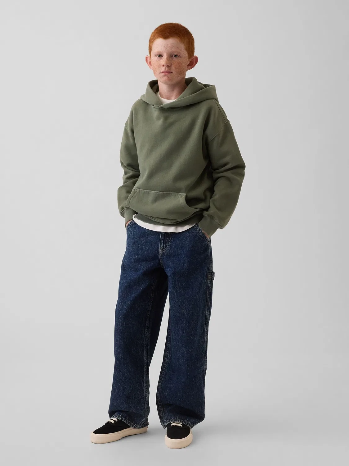 Джинсы карго мешковатые Gap Dark Wash, темная стирка — фото 3