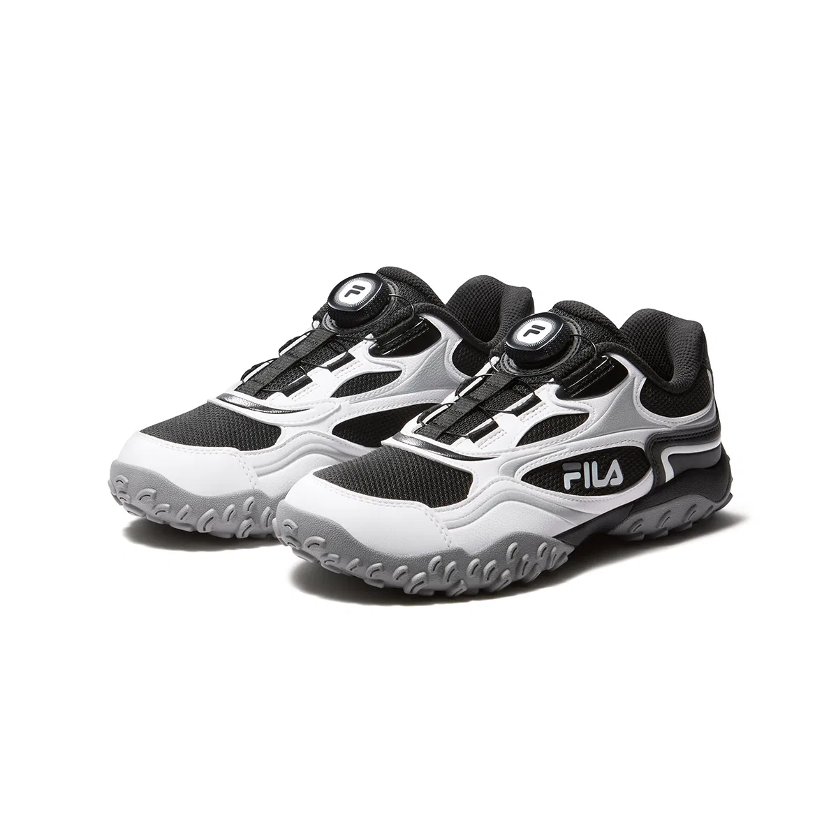 Детские кроссовки для бега с синтетической кожи и текстиля FILA KIDS, Black/FILA White — фото 4