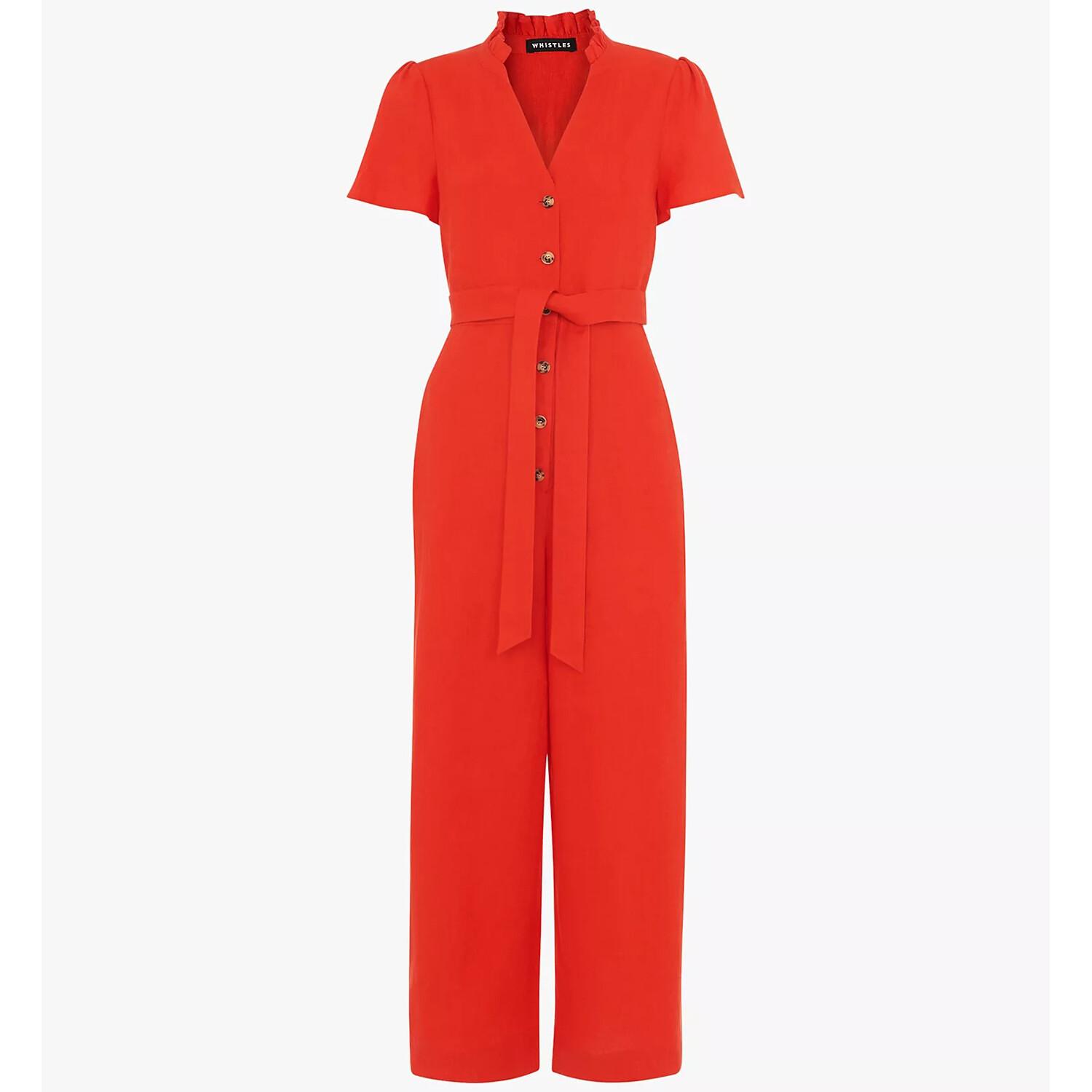 

Комбинезон Whistles Emmie Cropped Linen, красный