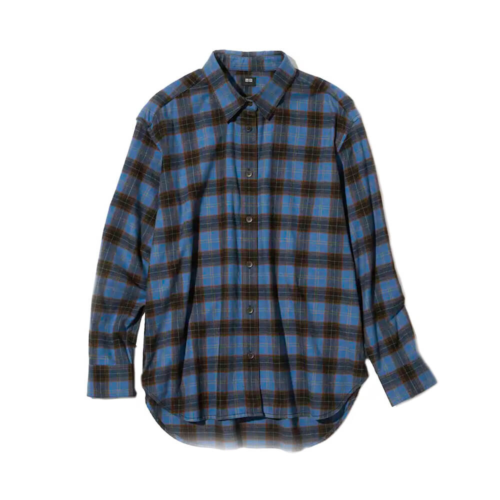 

Рубашка Uniqlo Flannel Checked, синий