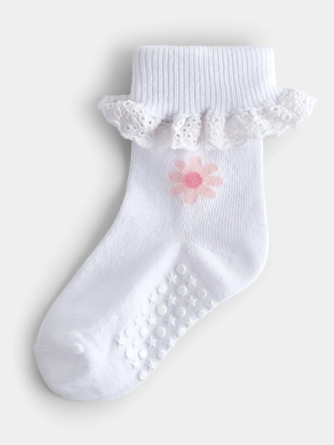 Комплект из 5 белых носков с оборками и бантиками JoJo Maman Bébé, Pure White — фото 4