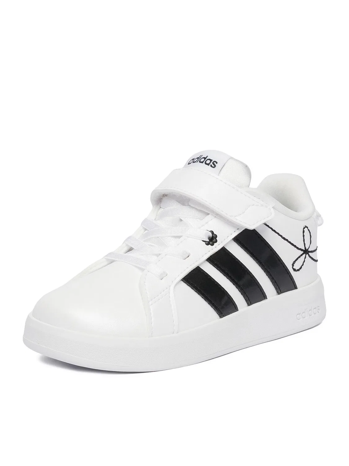 Кроссовки для девочки COURT Adidas, белый — фото 2