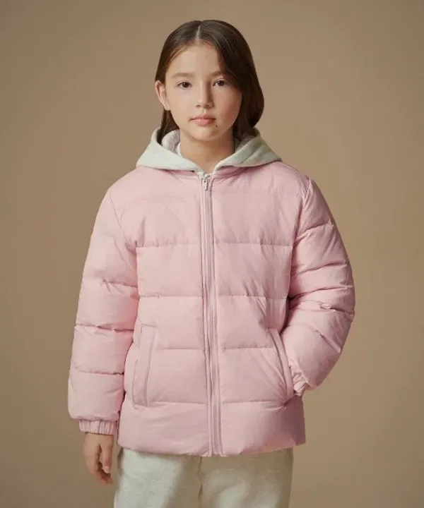 Пуховик лайт даун, Musinsa Standard Kids, розовый