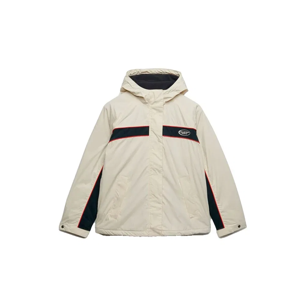 Женская ветровка с капюшоном Vintage Hooded Wind jacket Superdry, White — фото 3