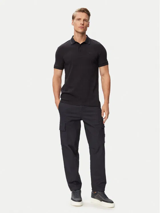 Поло regular fit Paddy Boss, темно-синий — фото 2