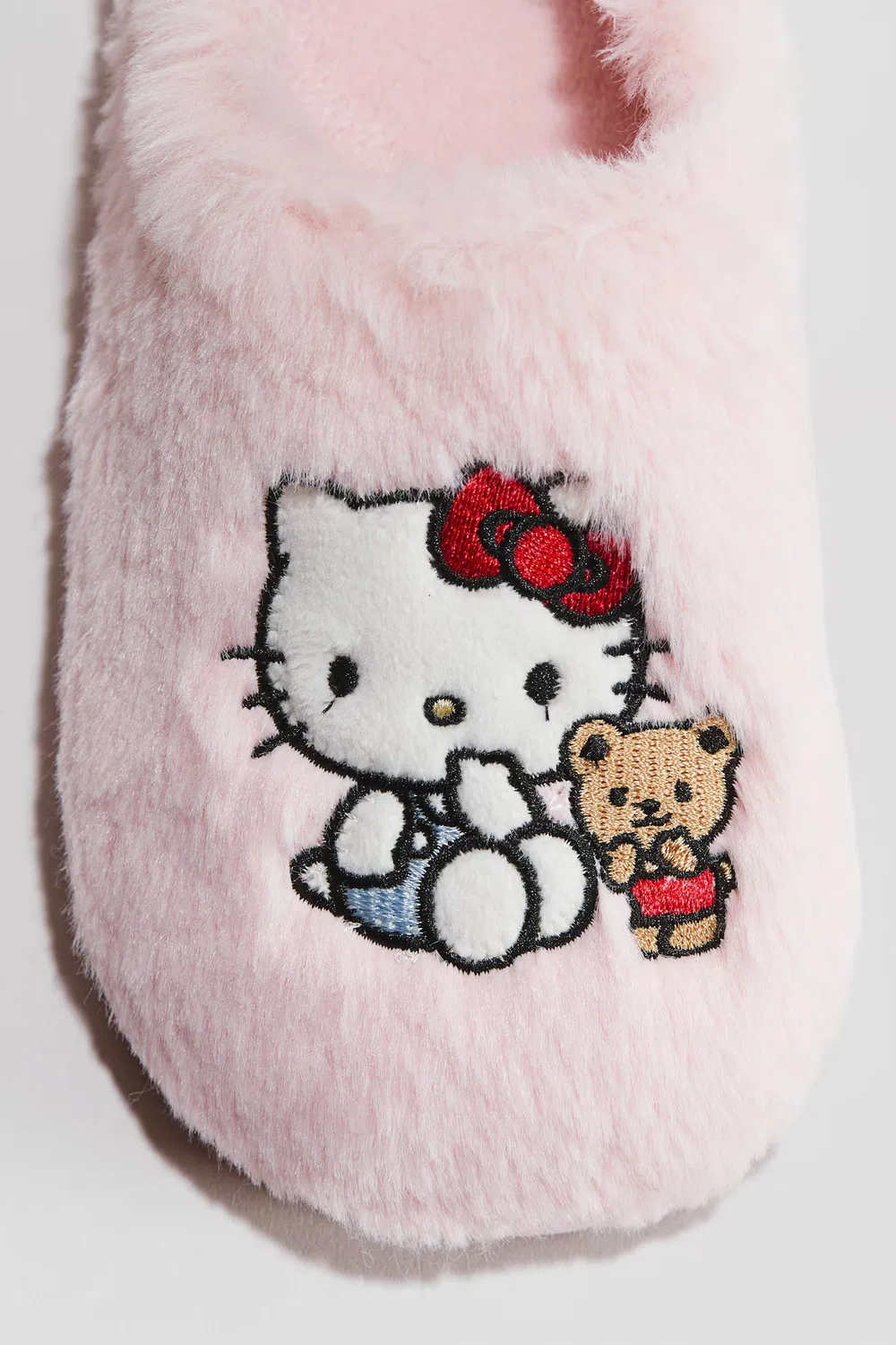Тапочки из плюшевого флиса с вышивкой H&M, Blassrosa/Hello Kitty — фото 3