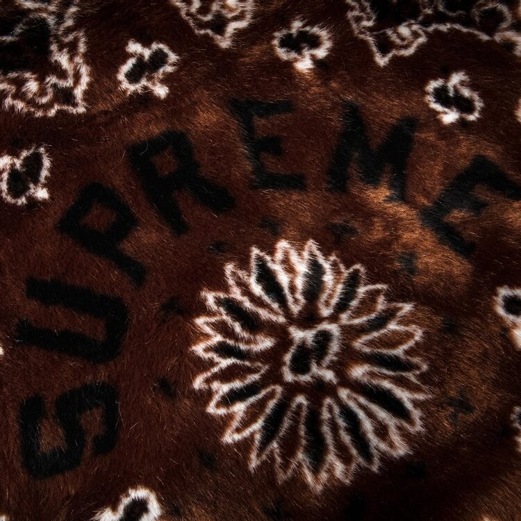 Куртка Supreme Bandana Faux Fur Bomber Jacket 'Brown', коричневый — фото 4