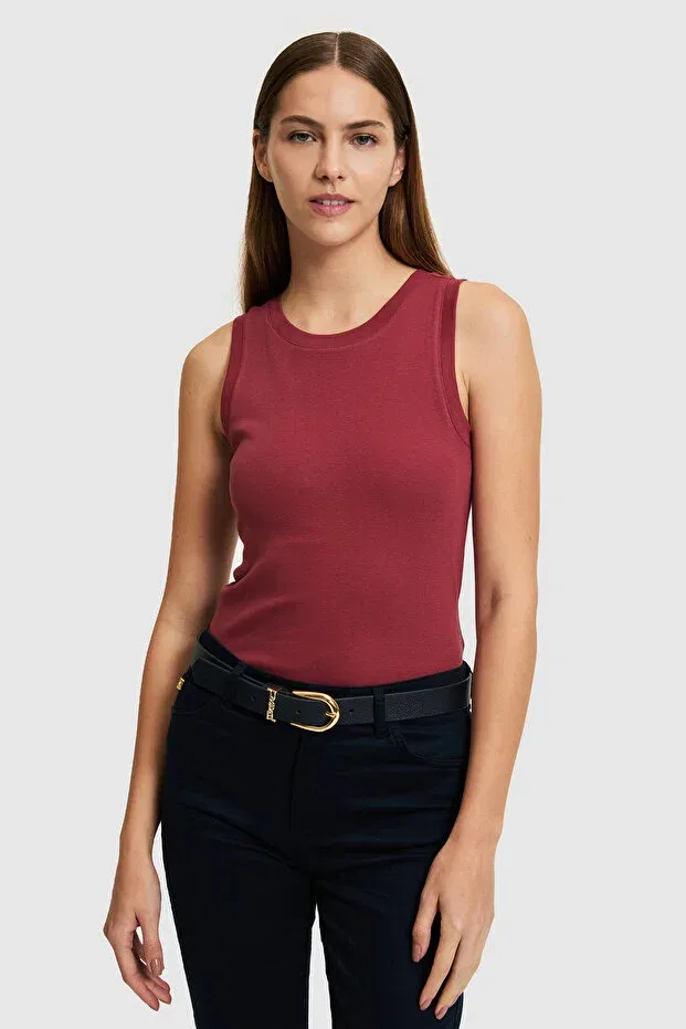 Женская футболка хлопковая без рукавов U.S. Polo Assn., Cherry