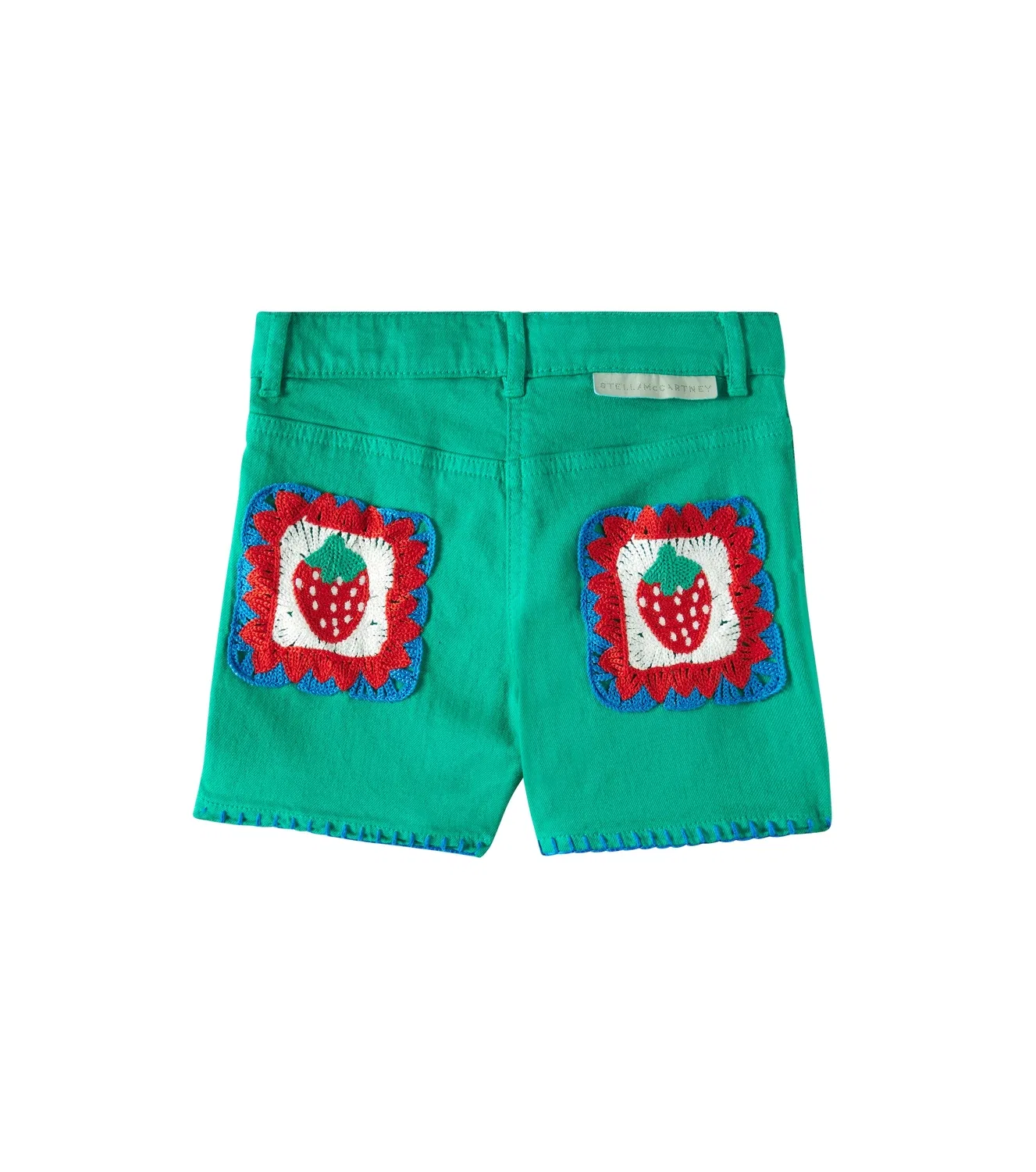 Шорты хлопковые с принтом Stella Mccartney Kids, зеленый — фото 3