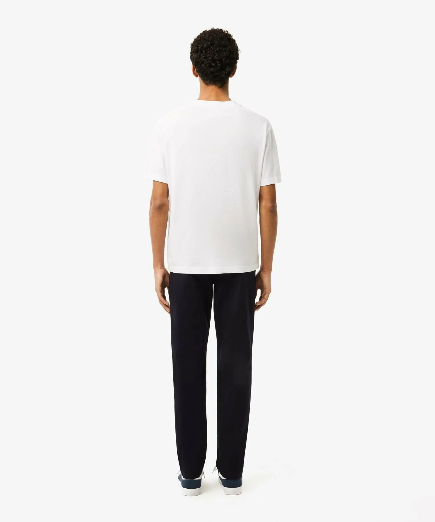 Узкие прямые эластичные брюки-чиносы LACOSTE, Dark Navy — фото 3