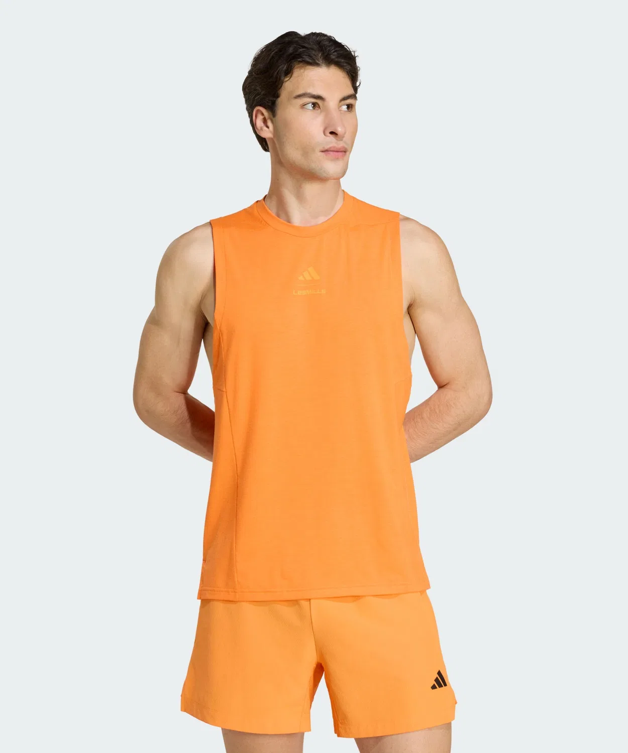 Мужской топ без рукавов Les Mills Graphic Adidas, Orange