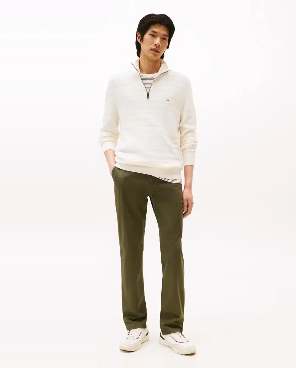 Мужские классические брюки чинос с зауженным кроем Denton Slim Tommy Hilfiger, Verde Militar