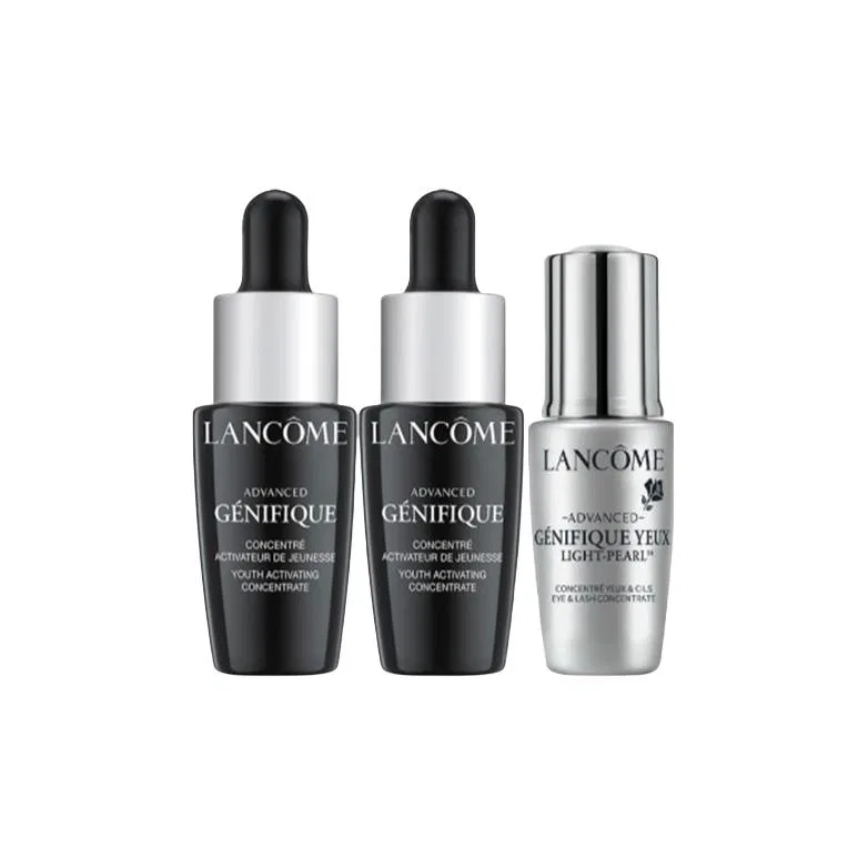 Набор миниатюр для ухода за кожей с сыворотками и кремом для глаз, LANCOME, Black — фото 2