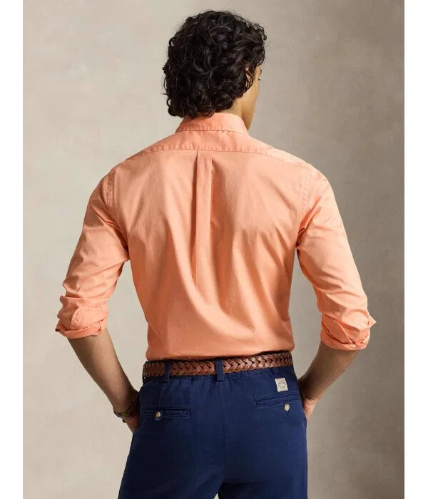 Мужская рубашка хлопковая Relaxed Fit Camicia Polo Ralph Lauren, Arancione — фото 3