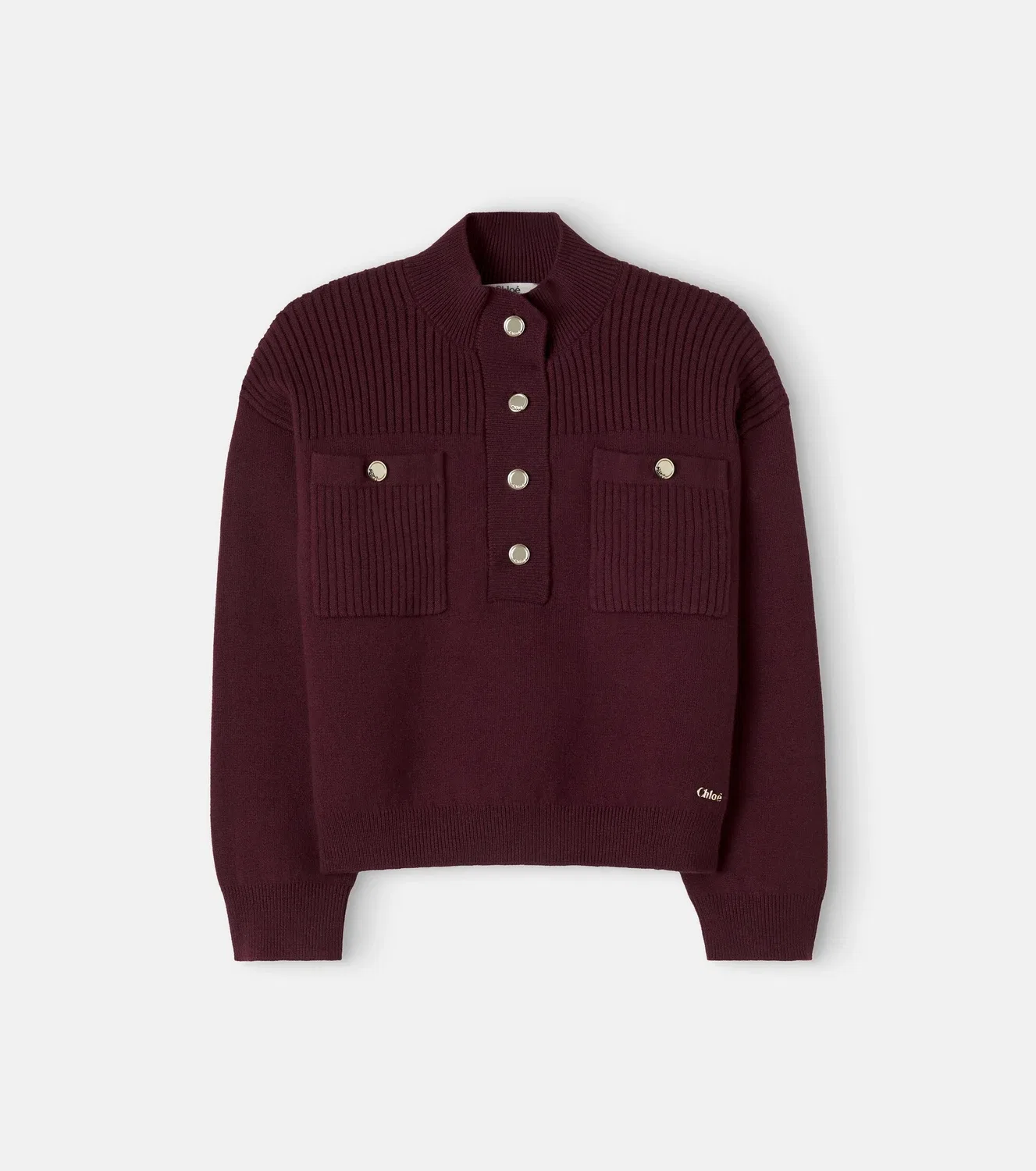 Свитер хлопковый Chloé Kids, бордовый