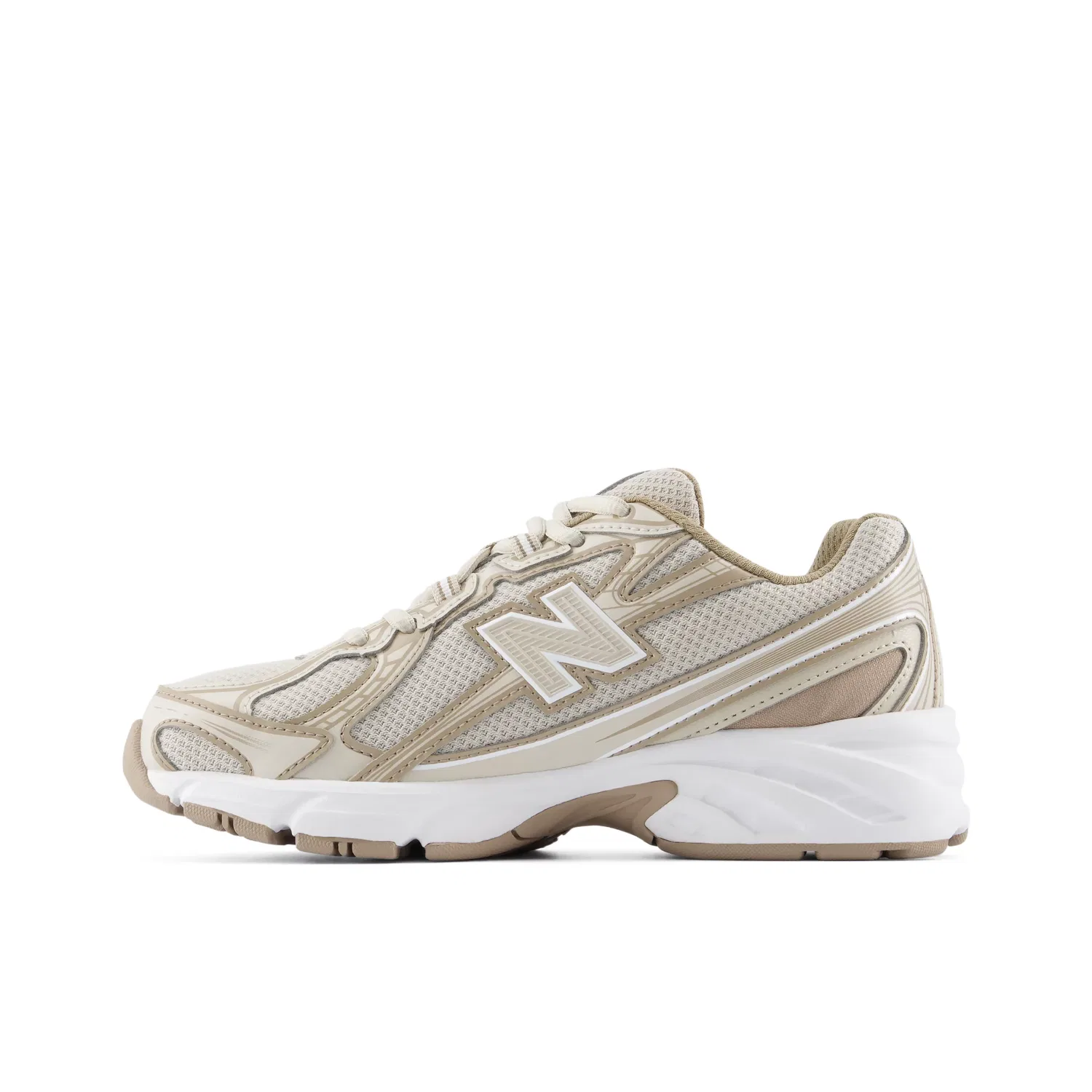 Детские кроссовки на шнуровке с амортизацией 740 Lace New Balance, Timberwolf With Driftwood — фото 3
