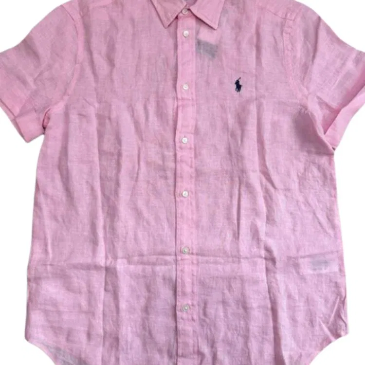 Женская рубашка с воротником Polo Ralph Lauren, Pink — фото 4