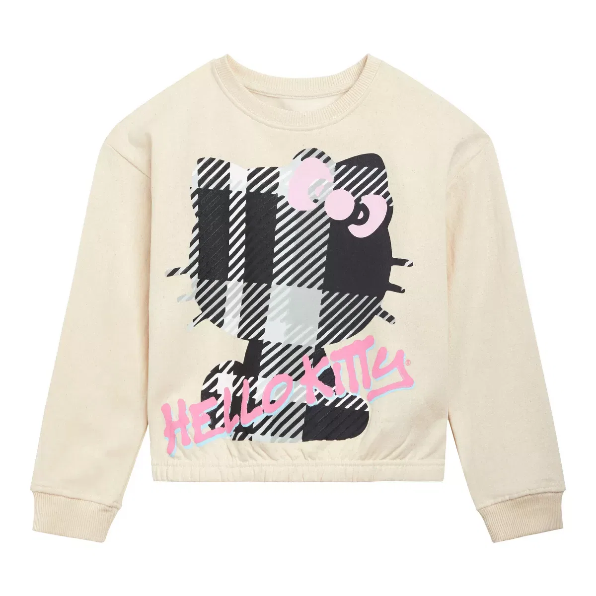 Детский комплект из свитшота и джоггеров для девочек Hello Kitty, Cream White — фото 3