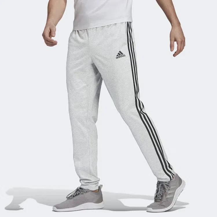 Спортивные длинные штаны с боковыми полосками Adidas, серый — фото 3