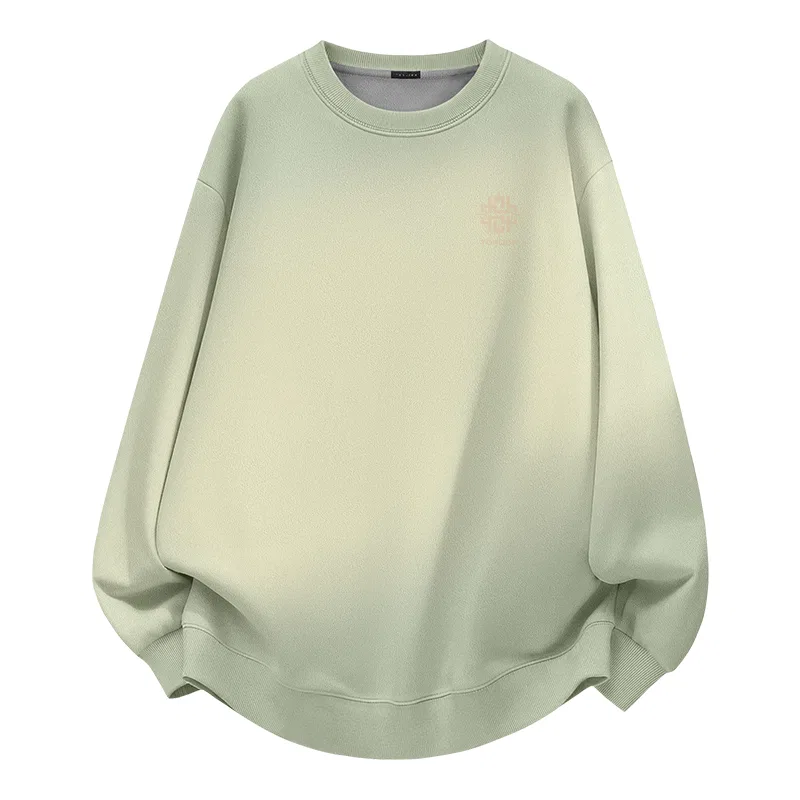 Детский свитшот на флисовой подкладке Tonlion, Цвет Round Neck Suede Light Blue (Tb Геометрический Текстура Грудной Знак) — фото 4