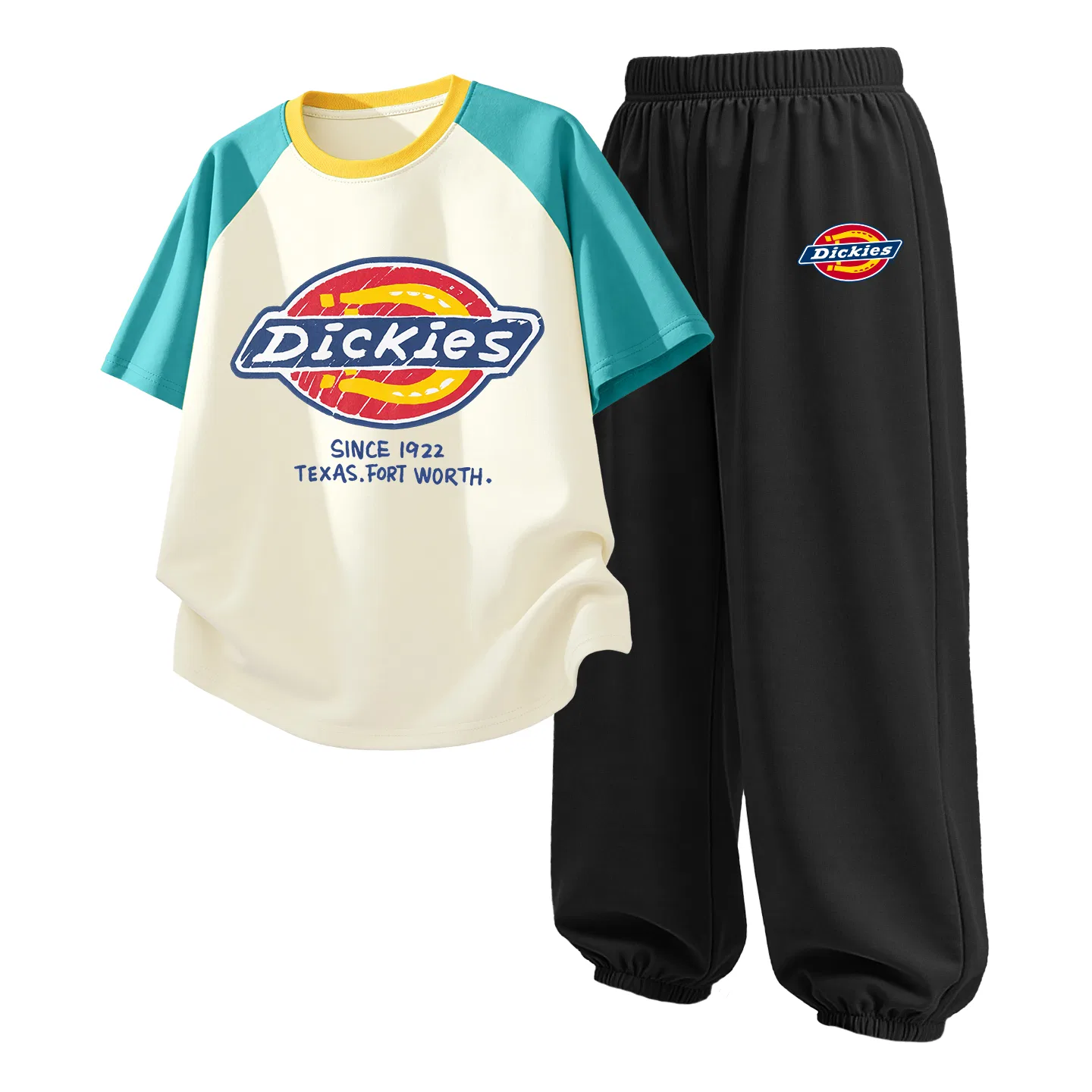 Детский спортивный комплект из 2 предметов S Logo Cream Blue+S Logo K Black Dickies, S Logo Cream Blue+S Logo K Black