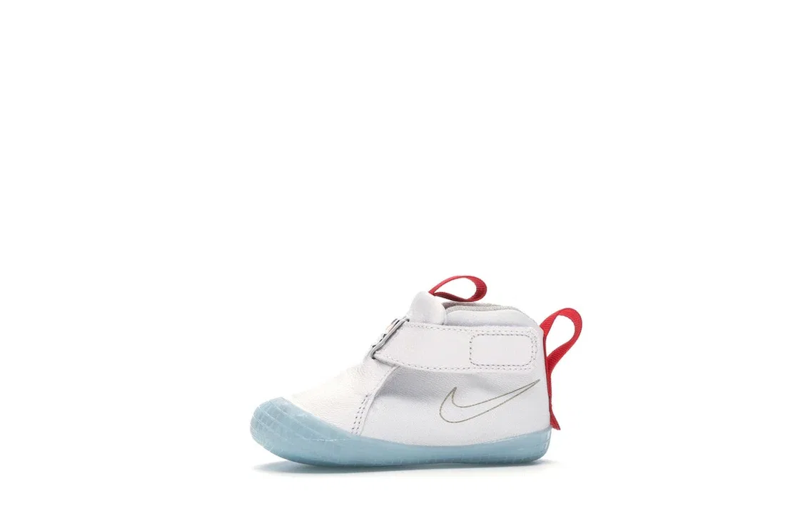 Детские кроссовки без шнуровки Nike Mars Yard Overshoe, White/White-Sport Red — фото 3