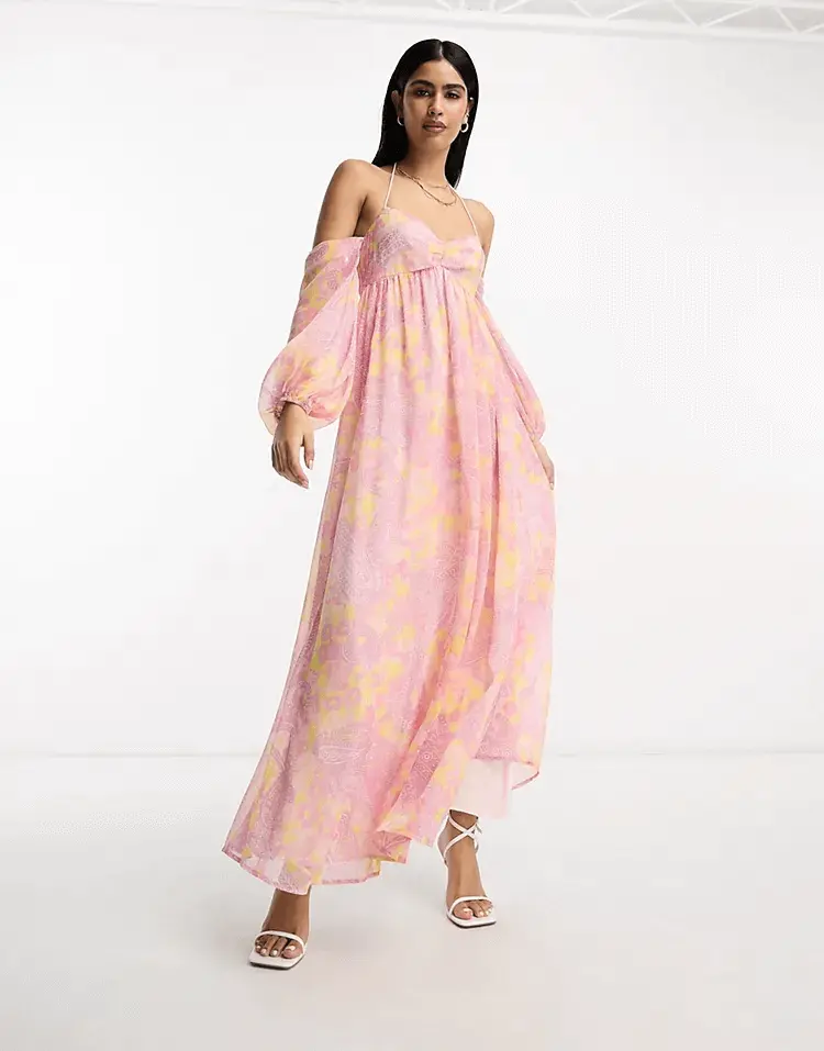

Платье-макси Asos Design, мультиколор