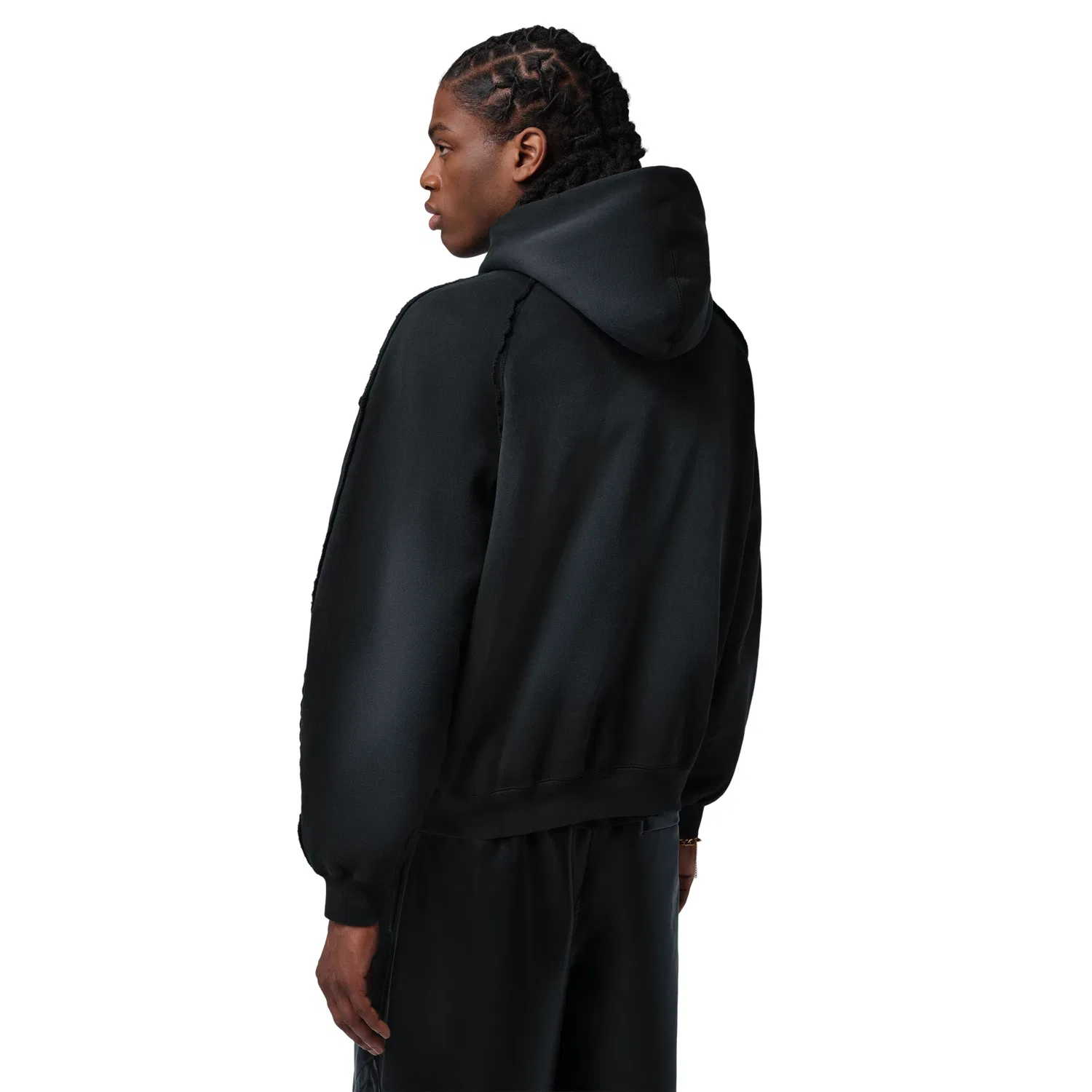Мужское худи с принтом Air Jordan Flight Wings Fleece Hoodie, черный — фото 3
