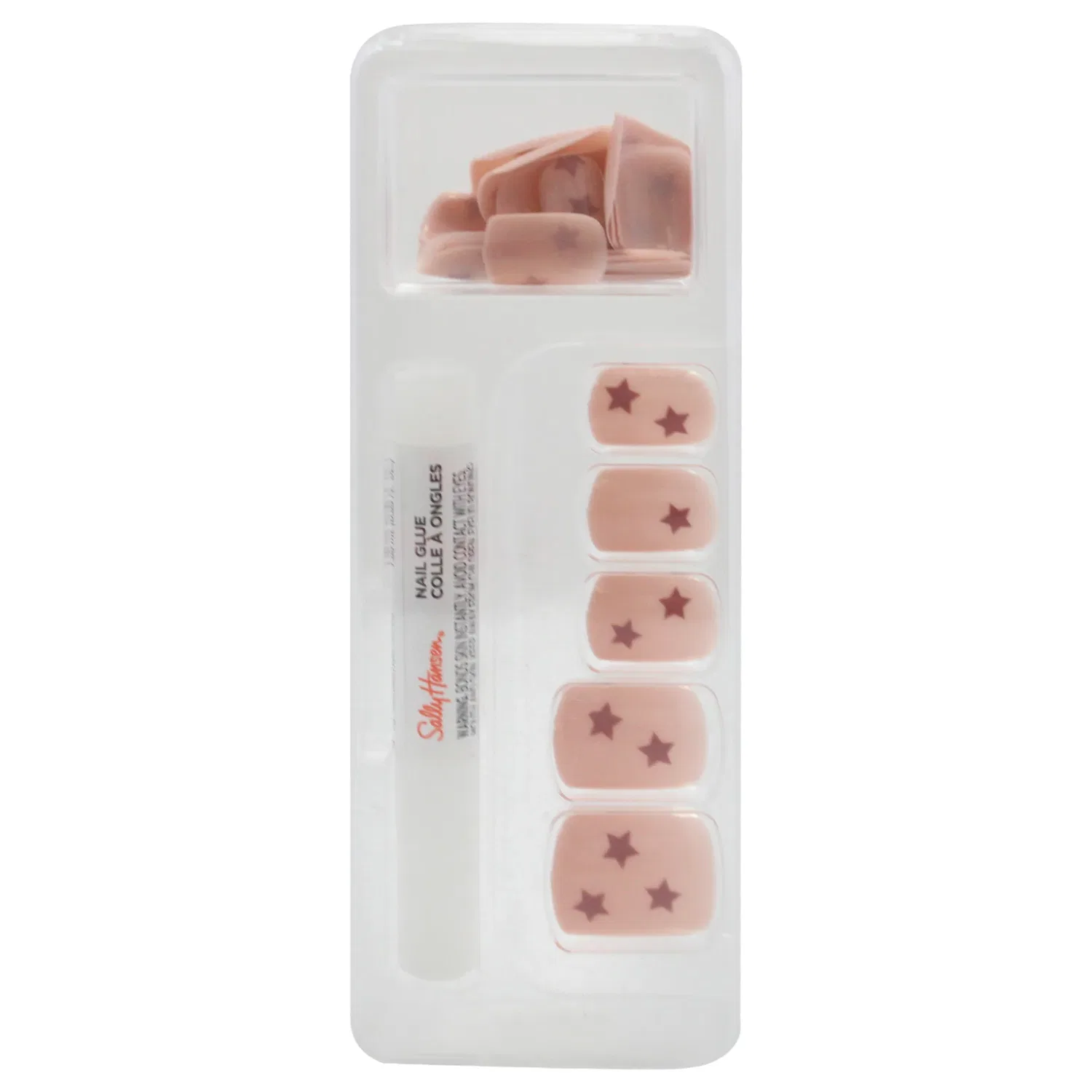 Набор квадратных ногтей Salon Effects Perfect Manicure Square Nails - SQ041 What A Start! от Sally Hansen для женщин - 52 шт, 24 ногтя, 24 клейкие полоски, пилочка для ногтей, подушечка для подготовки ногтей, клей для ногтей 0,06 унции, розовый — фото 2