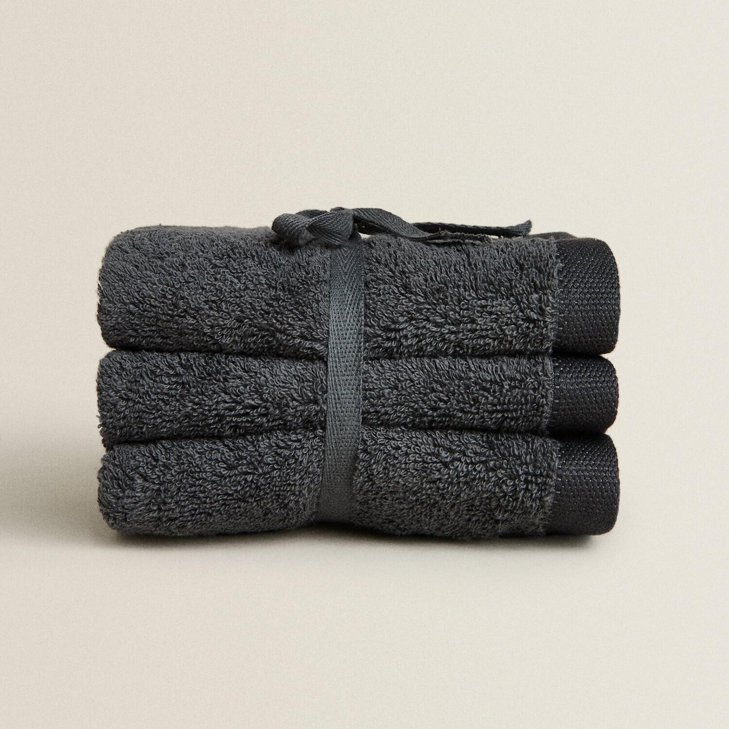 

Набор полотенец Zara Home Cotton, 3 предмета, темно-серый